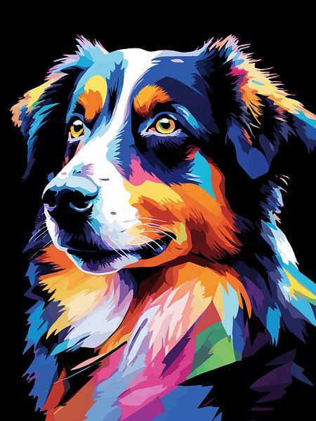 Australian Shepherd Pop Art 2 by MIROKKU