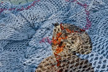 Vissersvrouw met net