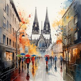 Regenspaziergang am Kölner Dom von ARTemberaubend