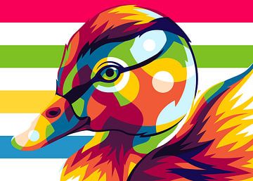 The Little Duck in Pop Art Style by Lintang Wicaksono