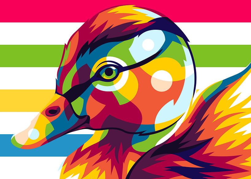 The Little Duck in Pop Art Style by Lintang Wicaksono