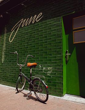 vintage green bike van Tessa Pronkfotografie