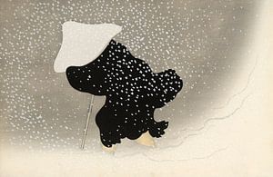 Dwarrelende sneeuw, Kamisaka Sekka