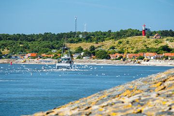 Visserboot op Vlieland van Jan