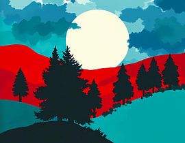 Karmesinrote Abenddämmerung von Artistic