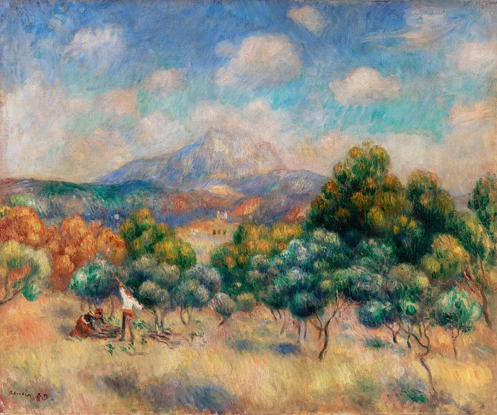 Berg von Sainte-Victoire, Renoir (1888-1889) von Atelier Liesjes