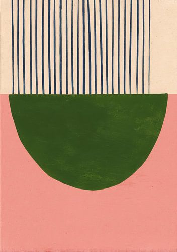 Abstract minimalisme kleurcontrast kunstwerk