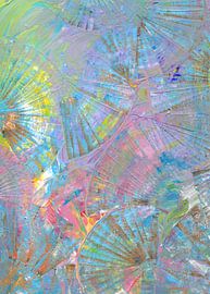 Echoes of the Tide, gelaagd abstract van Barbara Bergers
