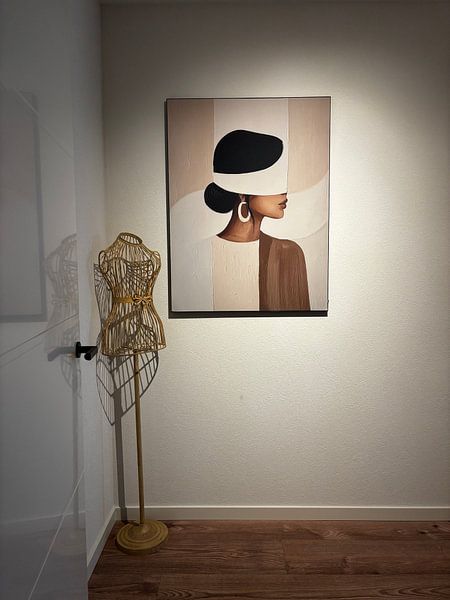 Farbpalette beige - Frauenporträt