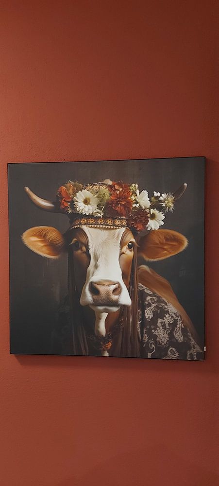 Geschmückte braune Schwarzwald-Kuh  von YArt 