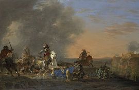 Cavalry Attack at Sunset, Jan Asselijn