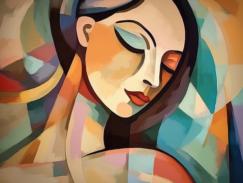 Abstract Vrouwenschilderij