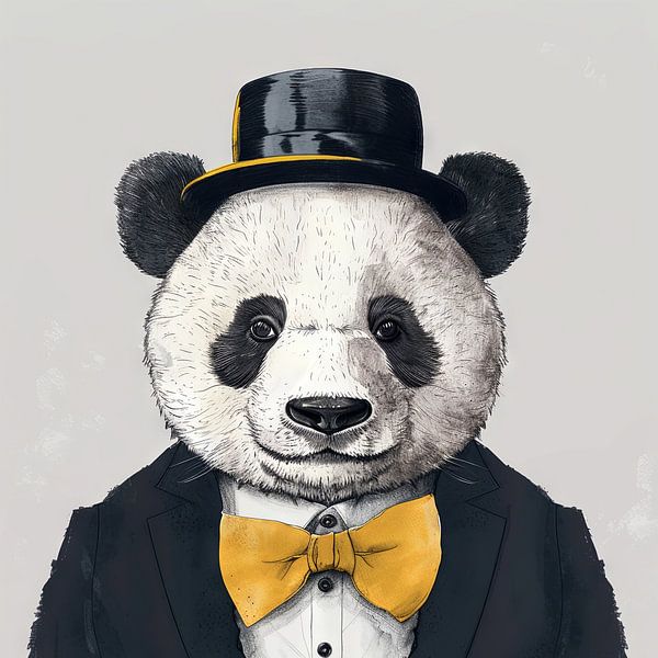 Panda illustration by Poster Art Shop