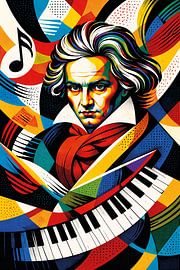 Ludwig von Beethoven, German composer illustration. by Gallery Hoppenbrouwers