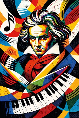 Ludwig von Beethoven, Duitse componist, illustratie.
