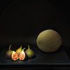 Awarded stilleven met meloen en vijgen . van Saskia Dingemans