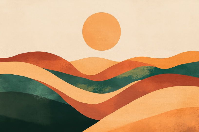 Sanfte Hügel Landschaft von Poster Art Shop