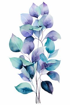 Feuilles d'aquarelle minimales sur haroulita