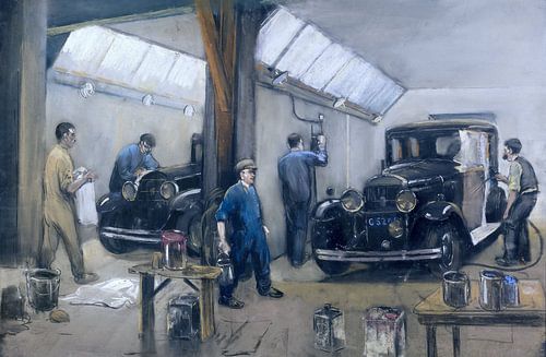 Herman Heijenbrock, Car workshop of the Amsterdamsche Rijtuig Maatschappij (ARM) by Atelier Liesjes