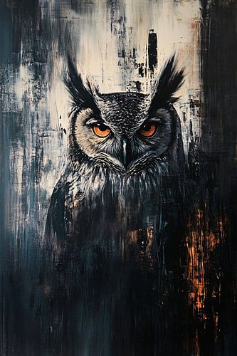 Hibou mystique au regard intense