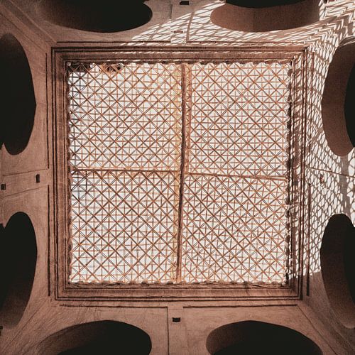 Muster im Dach eines marokkanischen Hauses