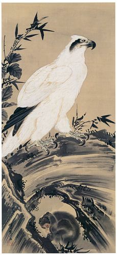 Kawanabe Kyōsai - Weißer Adler und Affe