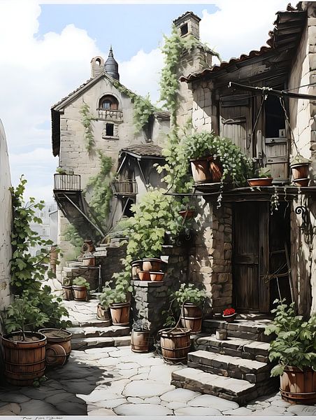 Kleine Gasse in Italien von PixelPrestige