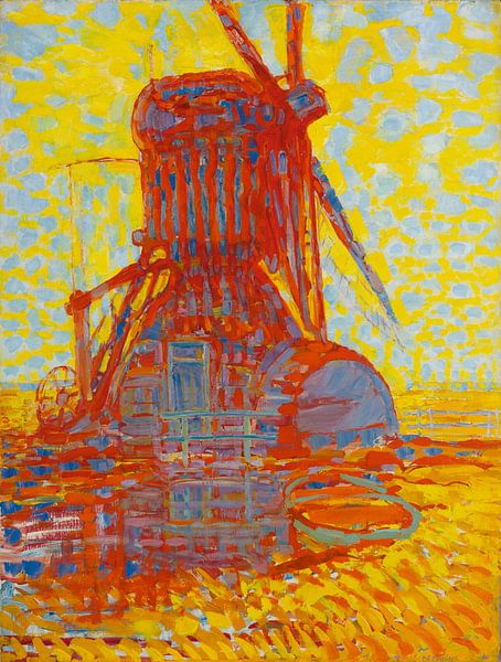Windmolen in de zon, Piet Mondriaan van Meesterlijcke Meesters