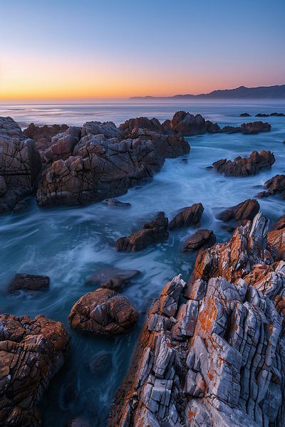 Kustschemering in goud van fernlichtsicht