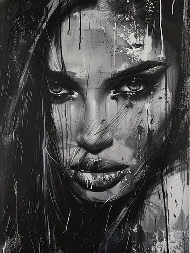 Modernes abstraktes Porträt