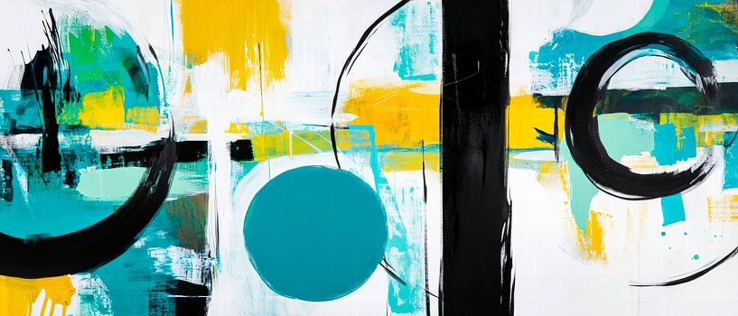 Abstract colour composition - modern and lively by Poster Art Shop