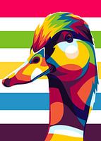 De Canadese Eend in Pop Art stijl