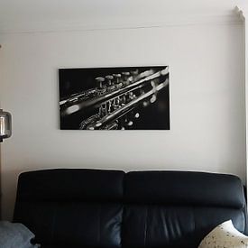 Customer photo: Musical instrument in black and white by Gelissen Artworks, on canvas