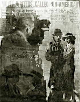 Casablanca Pop Art Canvas, Humphrey Bogart Pop Art, Ingrid Bergman Pop Art von Leah Devora
