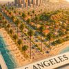Los Angeles 3D-Karten-Diorama-Kunst | Hollywood-Miniaturdruck von Travel Shop