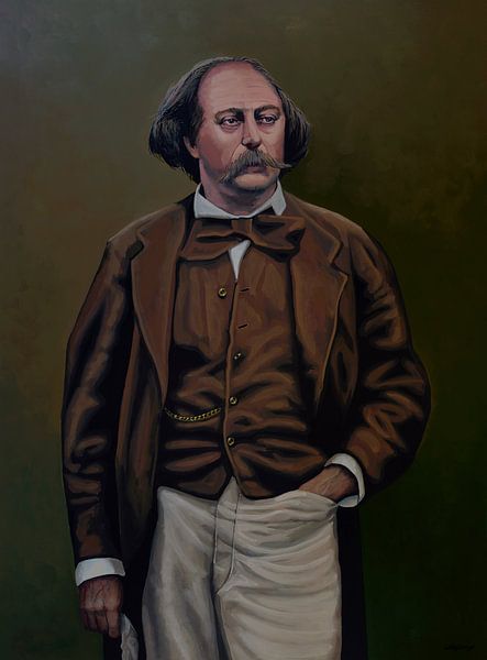 Gustave Flaubert Painting by Paul Meijering