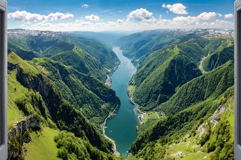 beautiful view of river in landscape by Egon Zitter