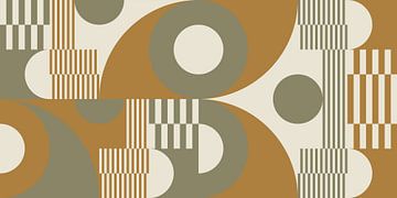 Retro Geometry: Serene Circles and Stripes no. 3 by Dina Dankers
