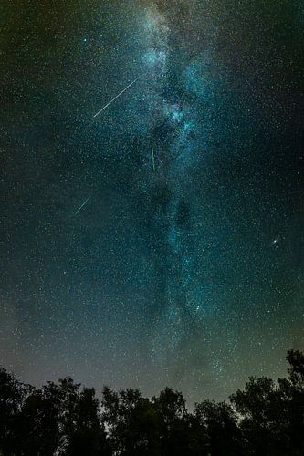 Voie lactée étoiles filantes