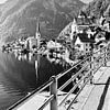 Dorp Hallstatt in Zwart-wit van Studio Hinte