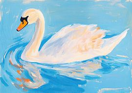Schwan Fauvismus von Niklas Maximilian