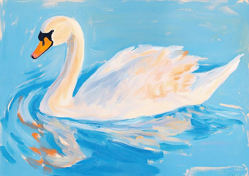 Swan Fauvism by Niklas Maximilian