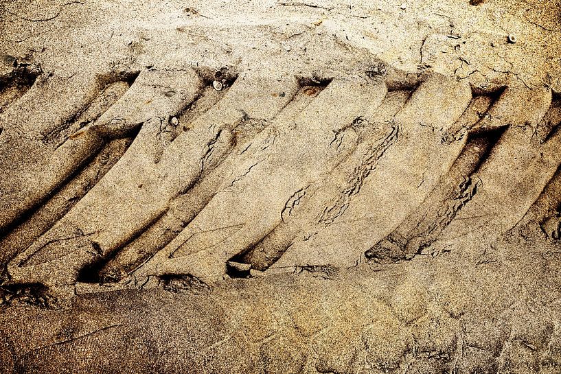 Tyre Tracks 1 Industrial with Patterns. Digital Art by Alie Ekkelenkamp