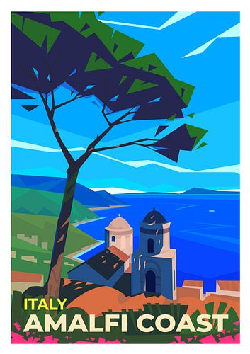 Côte amalfitaine, Italie sur Aloke Design