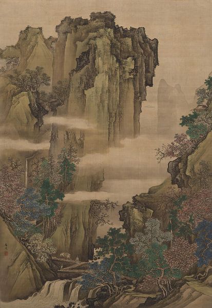 Tani Bunchō~Blaue und grüne Landschaft von finemasterpiece