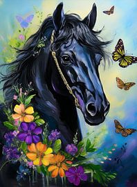 Paarden hoofd fantasie van Thea Mekkelholt