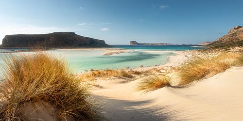 Strand bij de lagune van Balos op Kreta, Griekenland.
