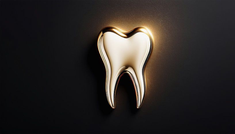 Zahn in Weiß und Gold von Mustafa Kurnaz