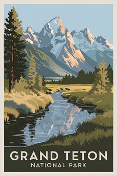 Nationaal park Grand Teton van Poster Art Shop