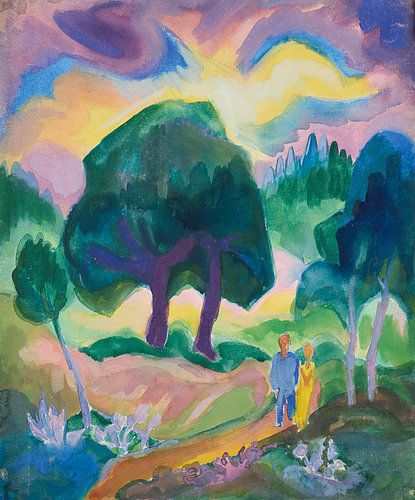 Fritz Schaefler, Paar in landschap